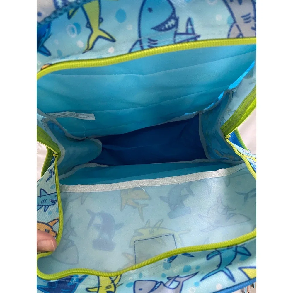 NWT - Up We Go Shark Backpack Set, 15